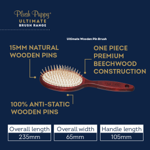 Ultimate Wooden Pin Brush Dimensions